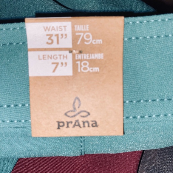 NWT Men’s PrAna Teal Stretch Zion Hybrid Shorts with Belt sz 31 - Picture 10 of 11